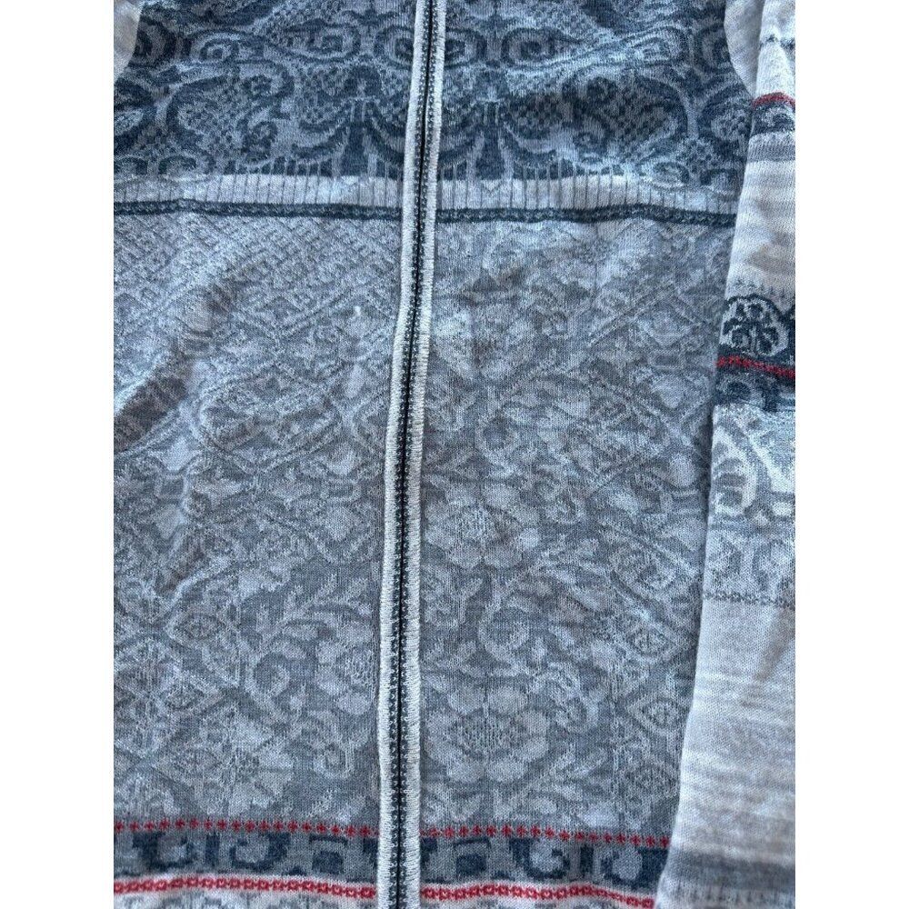 Icelandic Designs Women's Small Chloe Zip Up Sweater Wool Blend Nordic - Picture 9 of 10